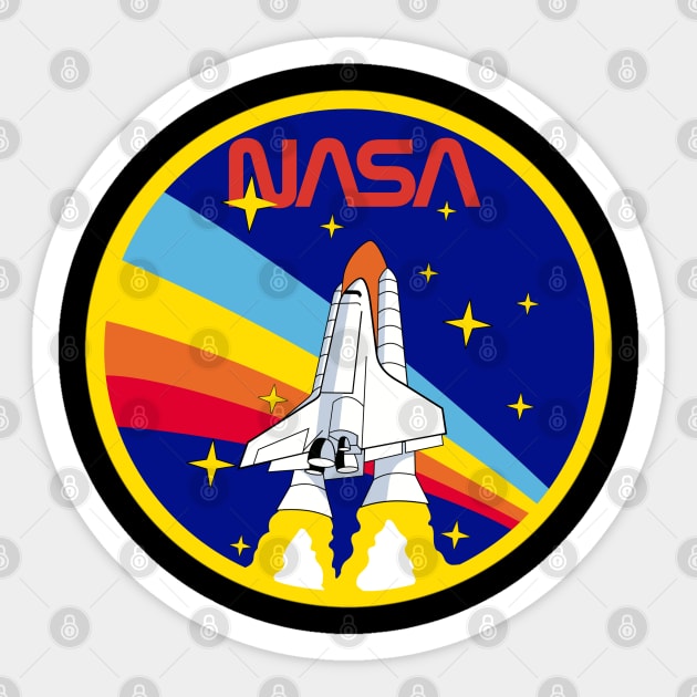 Retro USA Space Agency Sticker by Anksha Black Anime